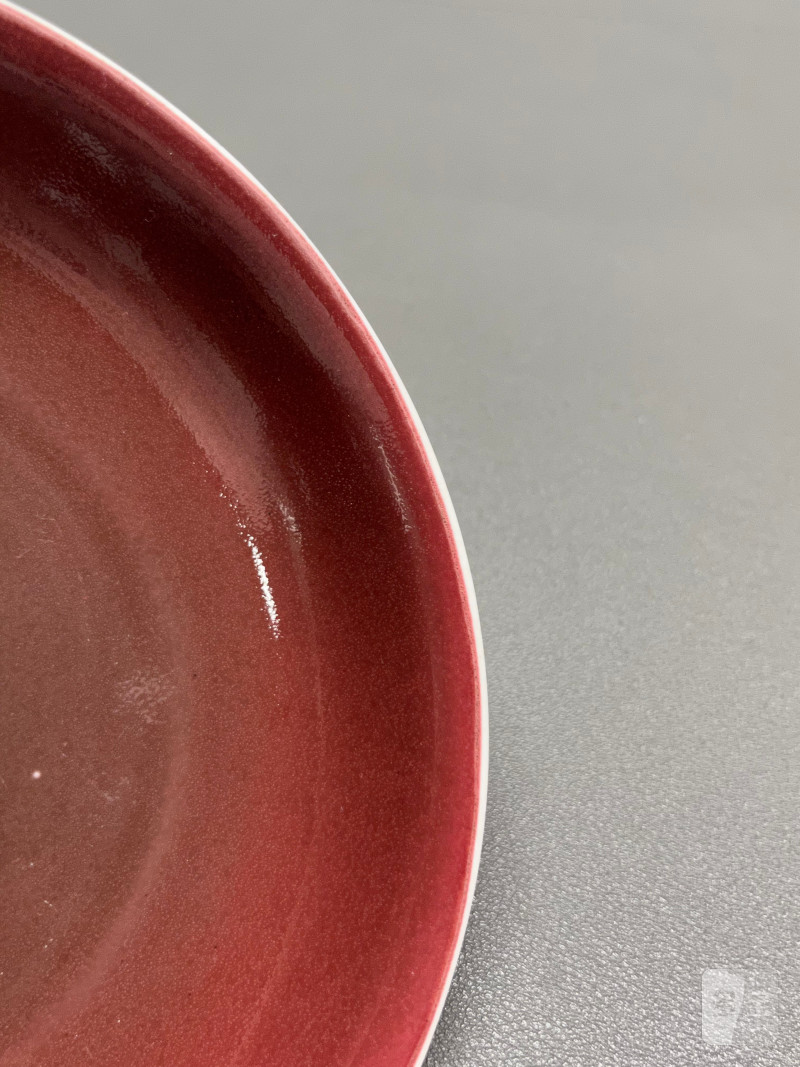 清康熙  霁红釉盘 - 图10